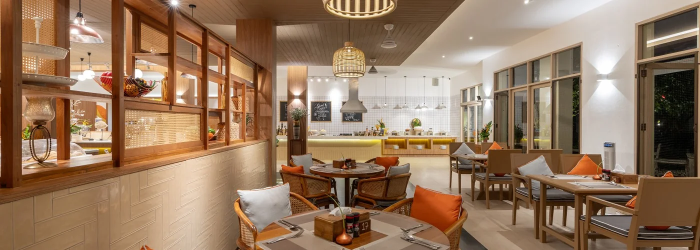 Dining room at Kinnaree Restaurant in Apsara's Resort Zone