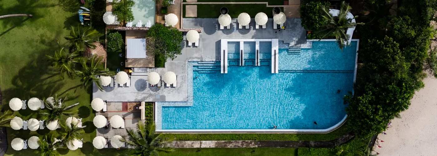 Beachfront infinity pool at Apsara Beachfront Resort & Villa